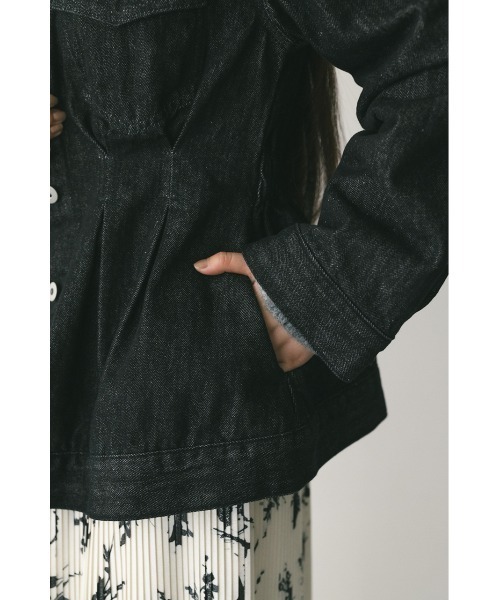 STYLEMIXER（スタイルミキサー）の「ペプラムデニムジャケット（デニムジャケット・レディース・インディゴブルー/ブラック・SMALL/MEDIUM）」の12枚目の写真