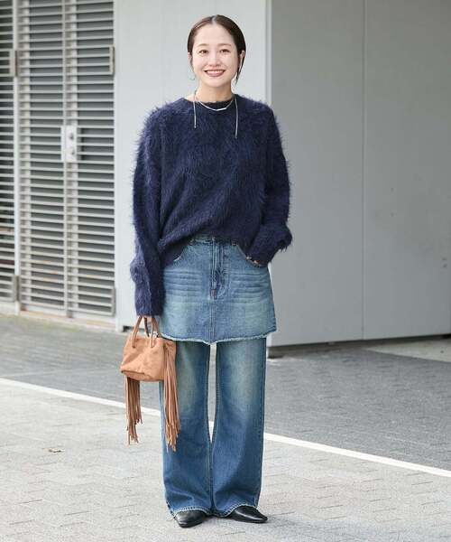 セール】《WEB限定追加2》シャギークルーネックプルオーバー（ニット