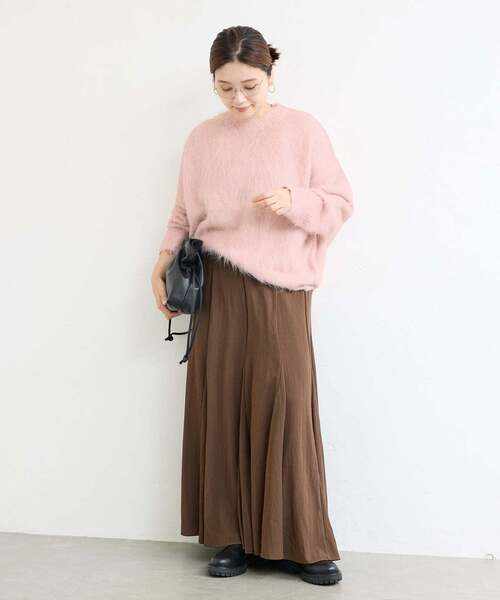 JOURNAL STANDARD（ジャーナルスタンダード）の「《WEB限定追加2》シャギークルーネックプルオーバー（ニット/セーター・レディース・ブラック/ピンク/チャコールグレー/ライトグレー/レッド/ネイビー/イエロー・FREE）」の10枚目の写真