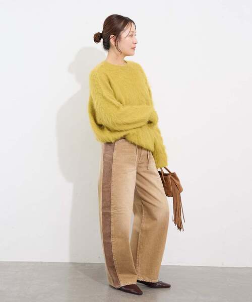 JOURNAL STANDARD（ジャーナルスタンダード）の「《WEB限定追加2》シャギークルーネックプルオーバー（ニット/セーター・レディース・ブラック/ピンク/チャコールグレー/ライトグレー/レッド/ネイビー/イエロー・FREE）」の12枚目の写真