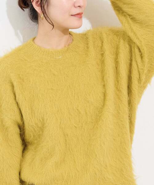 JOURNAL STANDARD（ジャーナルスタンダード）の「《WEB限定追加2》シャギークルーネックプルオーバー（ニット/セーター・レディース・ブラック/ピンク/チャコールグレー/ライトグレー/レッド/ネイビー/イエロー・FREE）」の16枚目の写真