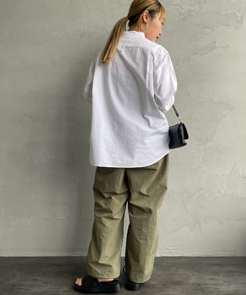 DANTON（ダントン）の「【WEB先行予約】[DANTON/ダントン] バンドカラー オックスフォードシャツ(無地)（シャツ/ブラウス・レディース・ホワイト・40/38/42）」の9枚目の写真