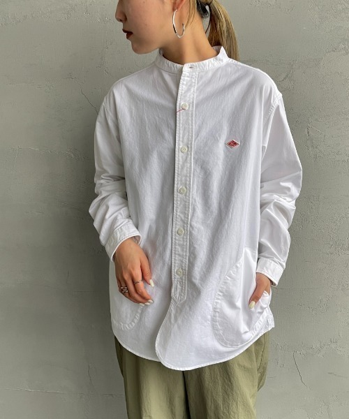 DANTON（ダントン）の「【WEB先行予約】[DANTON/ダントン] バンドカラー オックスフォードシャツ(無地)（シャツ/ブラウス・レディース・ホワイト・40/38/42）」の10枚目の写真