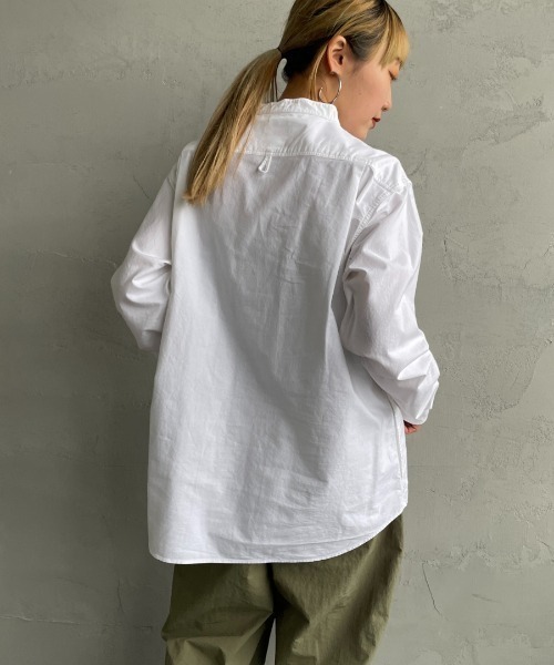DANTON（ダントン）の「【WEB先行予約】[DANTON/ダントン] バンドカラー オックスフォードシャツ(無地)（シャツ/ブラウス・レディース・ホワイト・40/38/42）」の12枚目の写真