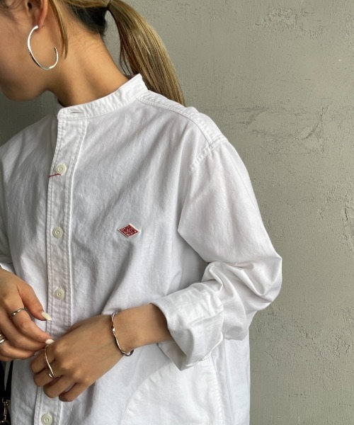 DANTON（ダントン）の「【WEB先行予約】[DANTON/ダントン] バンドカラー オックスフォードシャツ(無地)（シャツ/ブラウス・レディース・ホワイト・40/38/42）」の16枚目の写真