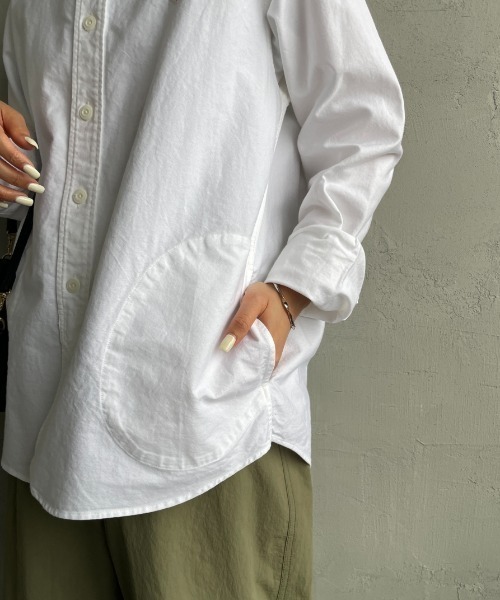 DANTON（ダントン）の「【WEB先行予約】[DANTON/ダントン] バンドカラー オックスフォードシャツ(無地)（シャツ/ブラウス・レディース・ホワイト・40/38/42）」の18枚目の写真