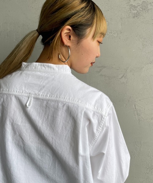 DANTON（ダントン）の「【WEB先行予約】[DANTON/ダントン] バンドカラー オックスフォードシャツ(無地)（シャツ/ブラウス・レディース・ホワイト・40/38/42）」の17枚目の写真