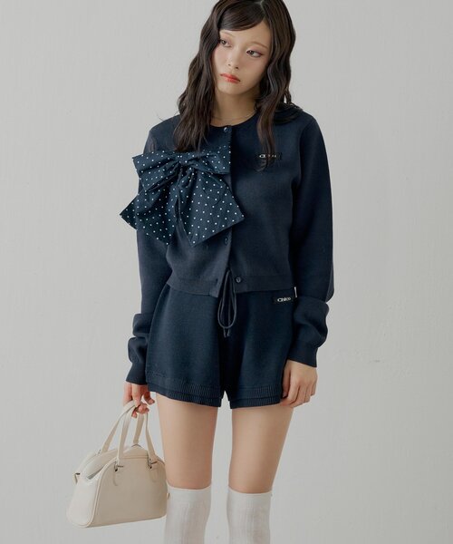 Chico（チコ）の「【セットアップ対応】コンパクトニットショートパンツ（その他パンツ・レディース・ネイビー/ブルー系その他2/ホワイト系その他2/ピンク・MEDIUM/SMALL）」の5枚目の写真