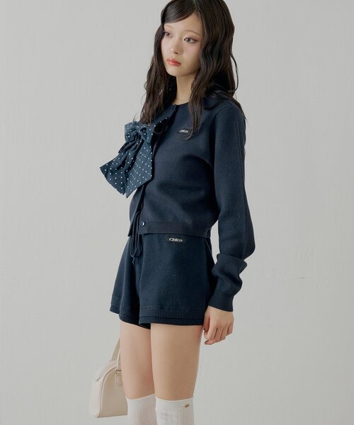 Chico（チコ）の「【セットアップ対応】コンパクトニットショートパンツ（その他パンツ・レディース・ネイビー/ブルー系その他2/ホワイト系その他2/ピンク・MEDIUM/SMALL）」の9枚目の写真