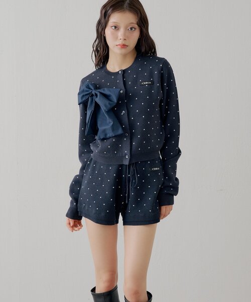 Chico（チコ）の「【セットアップ対応】コンパクトニットショートパンツ（その他パンツ・レディース・ネイビー/ブルー系その他2/ホワイト系その他2/ピンク・MEDIUM/SMALL）」の12枚目の写真