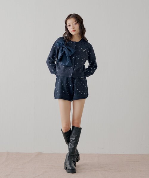 Chico（チコ）の「【セットアップ対応】コンパクトニットショートパンツ（その他パンツ・レディース・ネイビー/ブルー系その他2/ホワイト系その他2/ピンク・MEDIUM/SMALL）」の14枚目の写真