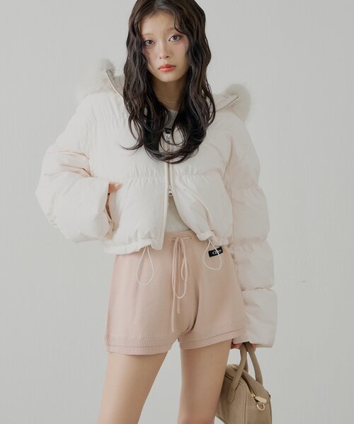 Chico（チコ）の「【セットアップ対応】コンパクトニットショートパンツ（その他パンツ・レディース・ネイビー/ブルー系その他2/ホワイト系その他2/ピンク・MEDIUM/SMALL）」の16枚目の写真