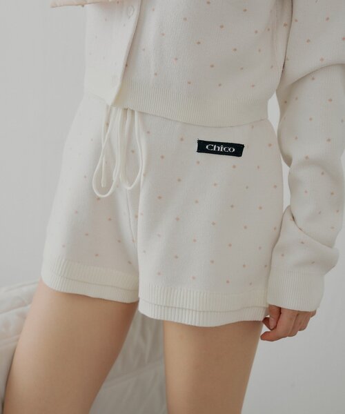 Chico（チコ）の「【セットアップ対応】コンパクトニットショートパンツ（その他パンツ・レディース・ネイビー/ブルー系その他2/ホワイト系その他2/ピンク・MEDIUM/SMALL）」の20枚目の写真
