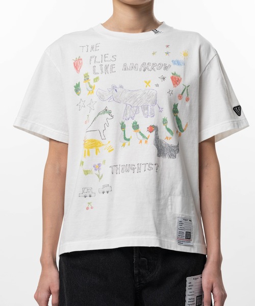 Maison MIHARA YASUHIRO（メゾンミハラヤスヒロ）の「Kids Doodle Printed T-shirt（Tシャツ/カットソー・レディース・ホワイト/グレー/ブラック・38/36/40）」の8枚目の写真