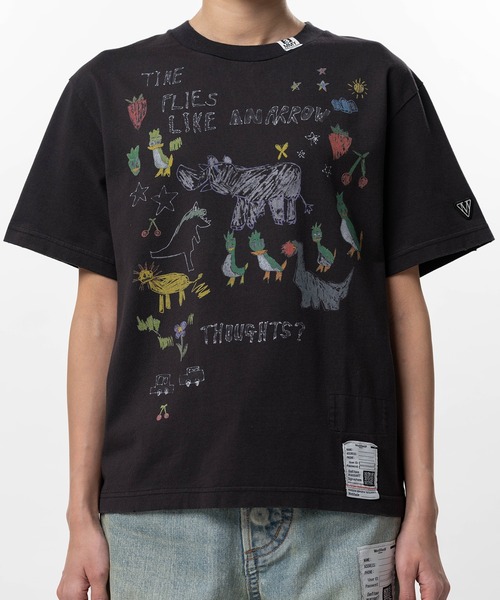 Maison MIHARA YASUHIRO（メゾンミハラヤスヒロ）の「Kids Doodle Printed T-shirt（Tシャツ/カットソー・レディース・ホワイト/グレー/ブラック・38/36/40）」の13枚目の写真