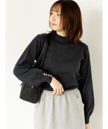 Te chichi TERRASSE | 袖口金釦ハイネックニット(ニット/セーター)