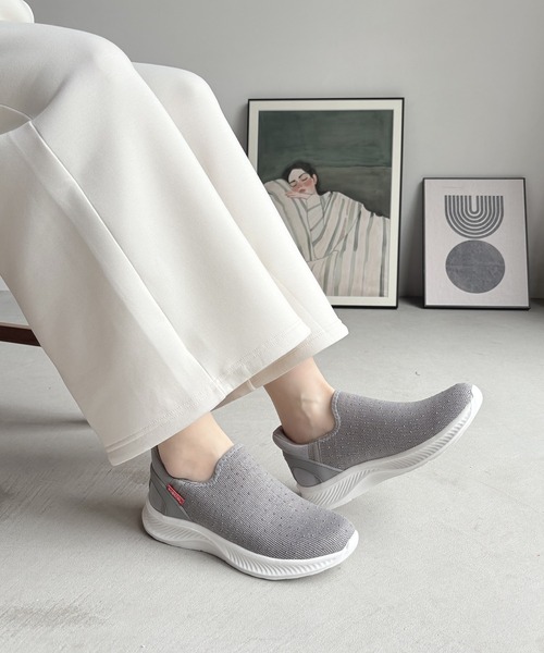 LUGG NAGG（ラグナグ）の「【手を使わずに履ける】BOBSONイージーインスリッポン【軽量】（スニーカー・レディース・グレー/ネイビー/ブラック・22.5cm/24.5cm/24.0cm/23.0cm/23.5cm）」の9枚目の写真