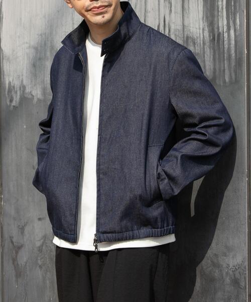 URBAN RESEARCH ROSSO MEN(アーバンリサーチロッソメン)の「デニムスタンドブルゾン(ブルゾン・メンズ・インディゴブルー/ブラック/ブラック系その他・MEDIUM/LARGE)」の1枚目の写真