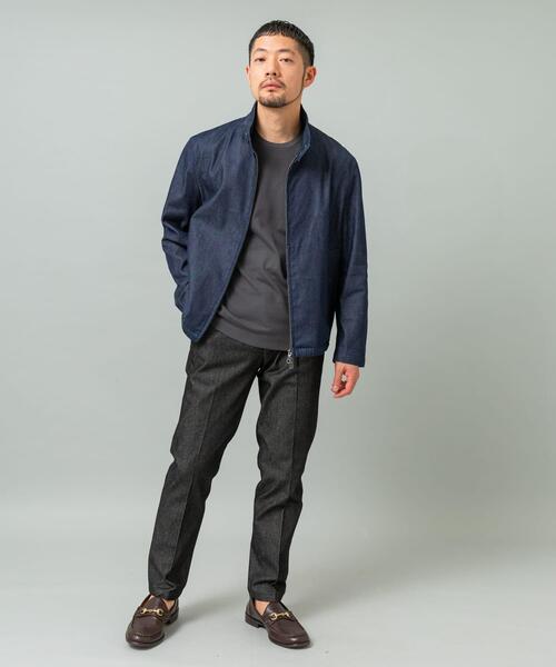 URBAN RESEARCH ROSSO MEN(アーバンリサーチロッソメン)の「『WEB限定』デニムスタンドブルゾン(ブルゾン・メンズ・インディゴブルー/ブラック/ブラック系その他・MEDIUM/LARGE)」の19枚目の写真