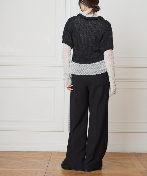 IENA LA BOUCLE(イエナラブークル)の「MAYDI/マイディ slip stitch back loop ポロニット EFLEJA(ニット/セーター・レディース・ブラック・FREE)」の8枚目の写真