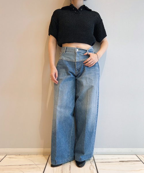 IENA LA BOUCLE(イエナラブークル)の「MAYDI/マイディ slip stitch back loop ポロニット EFLEJA(ニット/セーター・レディース・ブラック・FREE)」の11枚目の写真