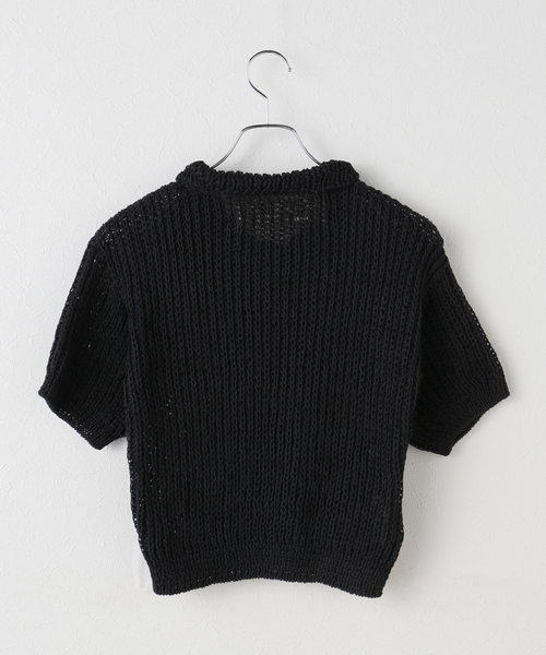 IENA LA BOUCLE(イエナラブークル)の「MAYDI/マイディ slip stitch back loop ポロニット EFLEJA(ニット/セーター・レディース・ブラック・FREE)」の13枚目の写真