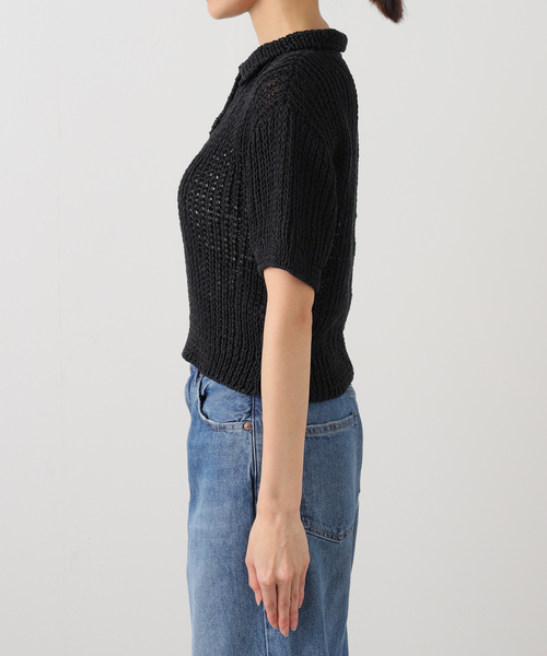 IENA LA BOUCLE(イエナラブークル)の「MAYDI/マイディ slip stitch back loop ポロニット EFLEJA(ニット/セーター・レディース・ブラック・FREE)」の21枚目の写真