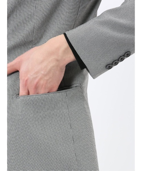 TAKA-Q（タカキュー）の「【ストレッチ ウォッシャブル イージーケア】タカキュー 2ボタン ジャケット 千鳥(セットアップ可能)（スーツジャケット・メンズ・ハウンドトゥース・S/LARGE/X-LARGE/3L/MEDIUM）」の6枚目の写真