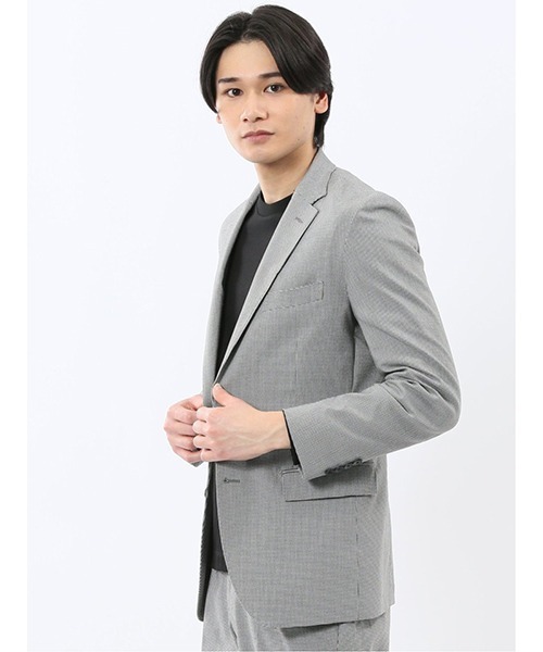 TAKA-Q（タカキュー）の「【ストレッチ ウォッシャブル イージーケア】タカキュー 2ボタン ジャケット 千鳥(セットアップ可能)（スーツジャケット・メンズ・ハウンドトゥース・S/LARGE/X-LARGE/3L/MEDIUM）」の7枚目の写真