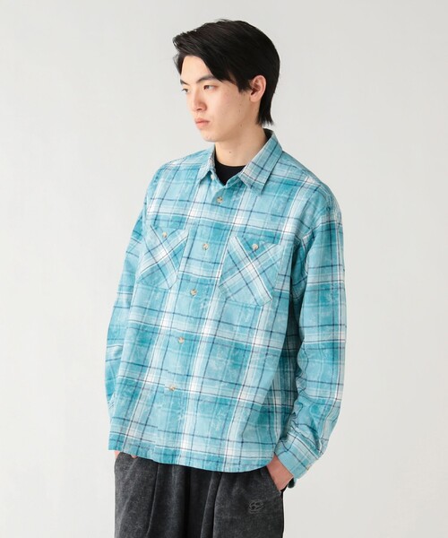 BEAMS HEART(ビームスハート)の「【6/18値下げ】プリント フェード ヘビー ネルシャツ(ユニセックス)(シャツ/ブラウス・メンズ・オフホワイト/ブルー系その他・SMALL/LARGE/MEDIUM)」の8枚目の写真