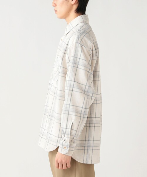 BEAMS HEART(ビームスハート)の「【6/18値下げ】プリント フェード ヘビー ネルシャツ(ユニセックス)(シャツ/ブラウス・メンズ・オフホワイト/ブルー系その他・SMALL/LARGE/MEDIUM)」の9枚目の写真