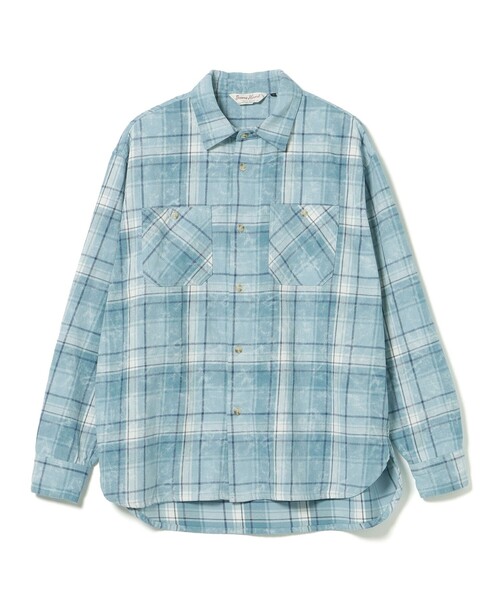 BEAMS HEART(ビームスハート)の「【6/18値下げ】プリント フェード ヘビー ネルシャツ(ユニセックス)(シャツ/ブラウス・メンズ・オフホワイト/ブルー系その他・SMALL/LARGE/MEDIUM)」の19枚目の写真