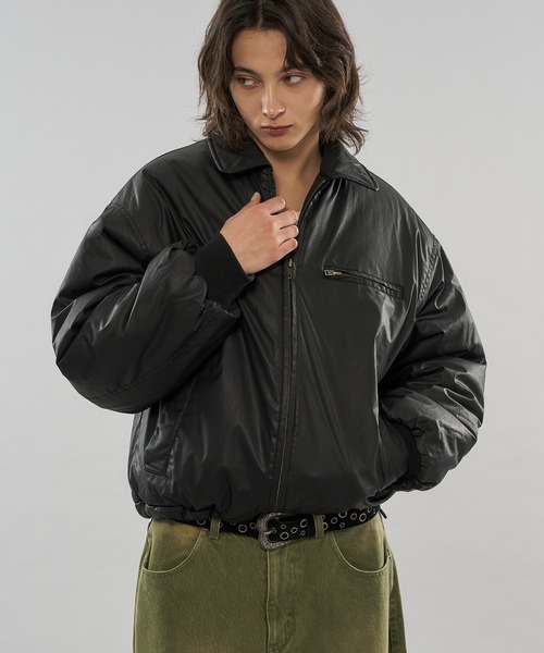 WISH FOR EVER(ウィッシュフォーエバー)の「【 3color / 3size 】DRAW CODE COATING BLOUSON / ドローコードコーティングブルゾン(ブルゾン・メンズ・ブラック/ブラウン・SMALL/LARGE/MEDIUM)」の8枚目の写真