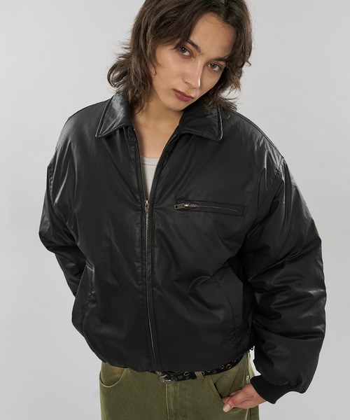 WISH FOR EVER(ウィッシュフォーエバー)の「【 3color / 3size 】DRAW CODE COATING BLOUSON / ドローコードコーティングブルゾン(ブルゾン・メンズ・ブラック/ブラウン・SMALL/LARGE/MEDIUM)」の12枚目の写真