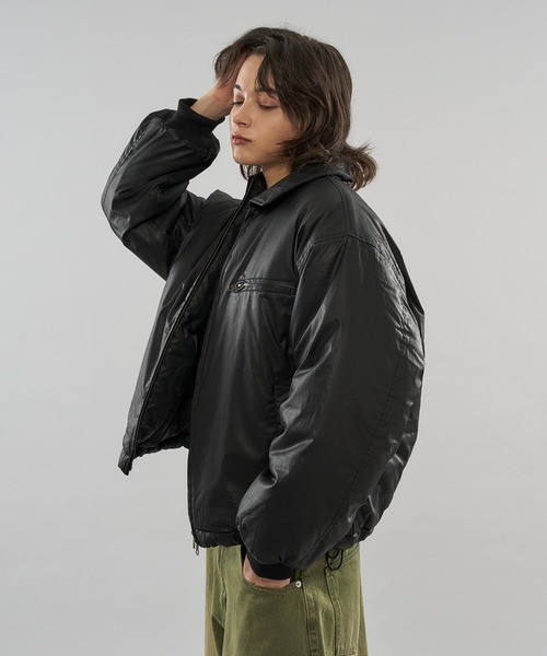 WISH FOR EVER(ウィッシュフォーエバー)の「【 3color / 3size 】DRAW CODE COATING BLOUSON / ドローコードコーティングブルゾン(ブルゾン・メンズ・ブラック/ブラウン・SMALL/LARGE/MEDIUM)」の20枚目の写真