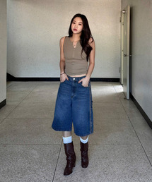 CONCEPTIDE（コンセプタイド）の「ユーティリティトラックバミューダデニムパンツ_Blue（デニムパンツ）」