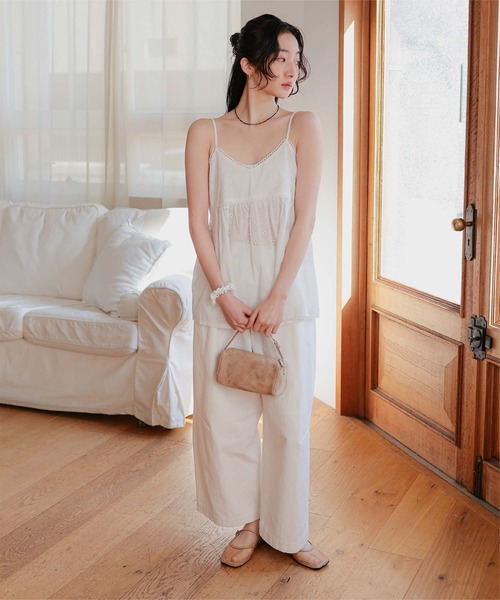 miette（ミエット）の「コットンレースフリルキャミソール（キャミソール・レディース・ブラック/ホワイト・L/M/S）」の11枚目の写真