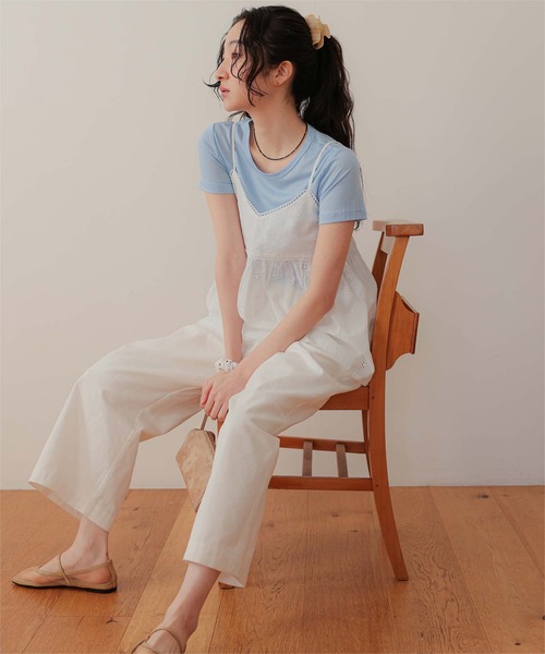 miette（ミエット）の「コットンレースフリルキャミソール（キャミソール・レディース・ブラック/ホワイト・L/M/S）」の12枚目の写真