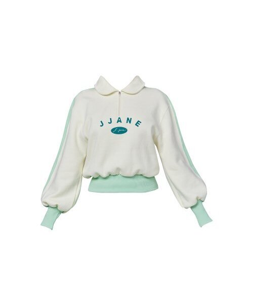 J.JANE(ジェイジェーン)の「カラー配色スウェットセット (メロン)(セットアップ・レディース・ライトグリーン・ONE SIZE)」の2枚目の写真