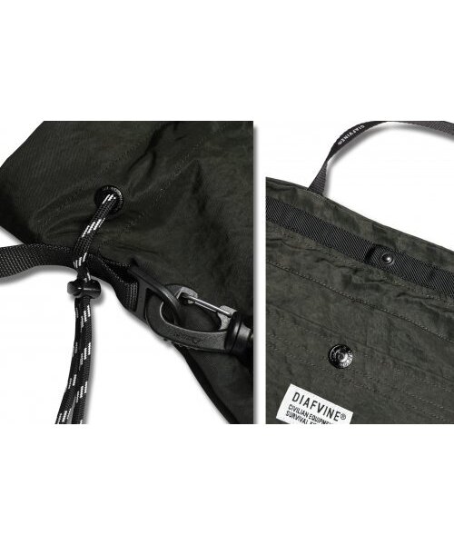 DIAFVINE(ディアフバイン)の「DV22STP.668 SLING BAG HEAVY NYLON -Deep Khaki-(メッセンジャーバッグ・メンズ・その他・ONE SIZE)」の7枚目の写真