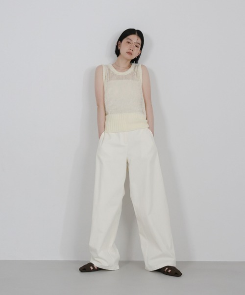 select MOCA（セレクトモカ）の「モヘアライクシアーニットベスト（ベスト・レディース・アイボリー/グレー・FREE）」の3枚目の写真