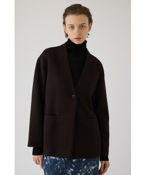 RIM.ARK（リムアーク）の「Double face tie jacket ダブル フェイス タイ ジャケット（ノーカラージャケット・レディース・グレー/ダークブラウン/ブラック・36/38）」の8枚目の写真