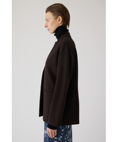 RIM.ARK（リムアーク）の「Double face tie jacket ダブル フェイス タイ ジャケット（ノーカラージャケット・レディース・グレー/ダークブラウン/ブラック・36/38）」の14枚目の写真