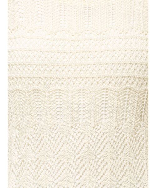 MURUA(ムルーア)の「バイカラークロシェニットワンピース(ワンピース・レディース・ホワイト/ブラック/ブルー・FREE)」の4枚目の写真