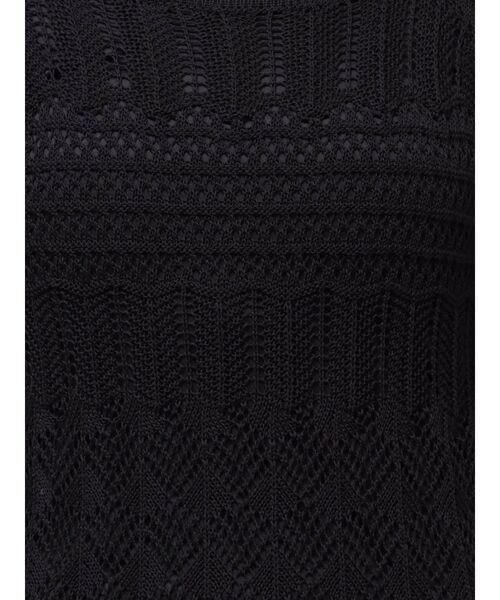 MURUA(ムルーア)の「バイカラークロシェニットワンピース(ワンピース・レディース・ホワイト/ブラック/ブルー・FREE)」の6枚目の写真