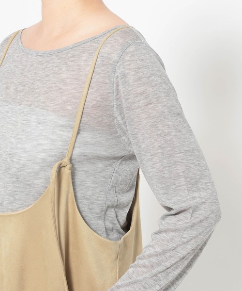 mysty woman（ミスティウーマン）の「フェイクスエードジャンスカ 658148（ワンピース・レディース・ブラック/キャメル/ベージュ・FREE）」の8枚目の写真