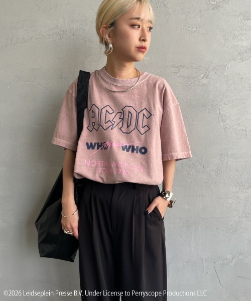 GOOD ROCK SPEED（グッドロックスピード）の「[GOOD ROCK SPEED/グッドロックスピード] 別注 AC/DC ロックプリントTシャツ(Who Made Who)（Tシャツ/カットソー・レディース・ピンク・M/L/XL）」の3枚目の写真