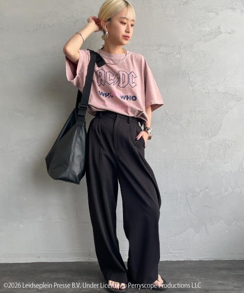 GOOD ROCK SPEED（グッドロックスピード）の「[GOOD ROCK SPEED/グッドロックスピード] 別注 AC/DC ロックプリントTシャツ(Who Made Who)（Tシャツ/カットソー・レディース・ピンク・M/L/XL）」の5枚目の写真