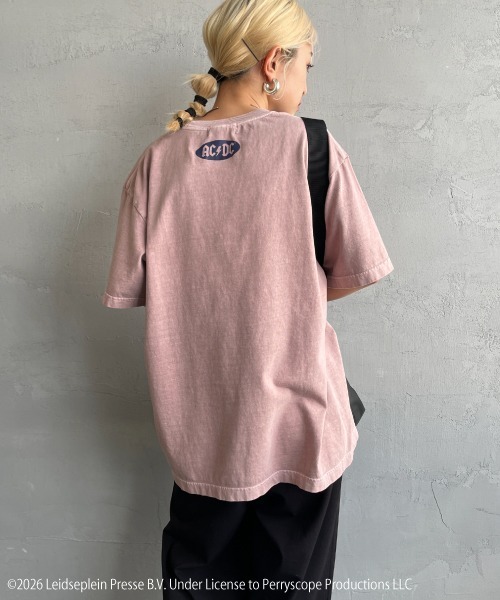 GOOD ROCK SPEED（グッドロックスピード）の「[GOOD ROCK SPEED/グッドロックスピード] 別注 AC/DC ロックプリントTシャツ(Who Made Who)（Tシャツ/カットソー・レディース・ピンク・M/L/XL）」の9枚目の写真