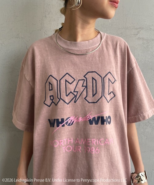 GOOD ROCK SPEED（グッドロックスピード）の「[GOOD ROCK SPEED/グッドロックスピード] 別注 AC/DC ロックプリントTシャツ(Who Made Who)（Tシャツ/カットソー・レディース・ピンク・M/L/XL）」の10枚目の写真